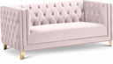 Michelle 66" Velvet Upholstered Loveseat - Pink