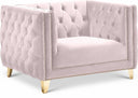 Michelle Velvet Upholstered Chair - Pink