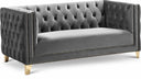 Michelle 66" Velvet Upholstered Loveseat - Grey