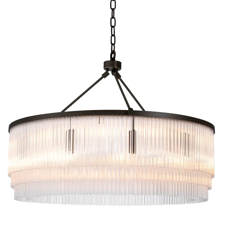 Glass Layered Chandelier L Hector