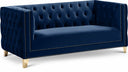 Michelle 66" Velvet Upholstered Loveseat - Blue