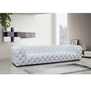 Dexter - Transitional White Full Italian Leather 3-Seat Sofa