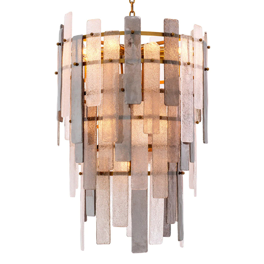 Tiered Glass Chandelier Greyson