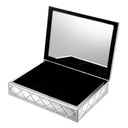 Silver Mirror Glass Box Cordo