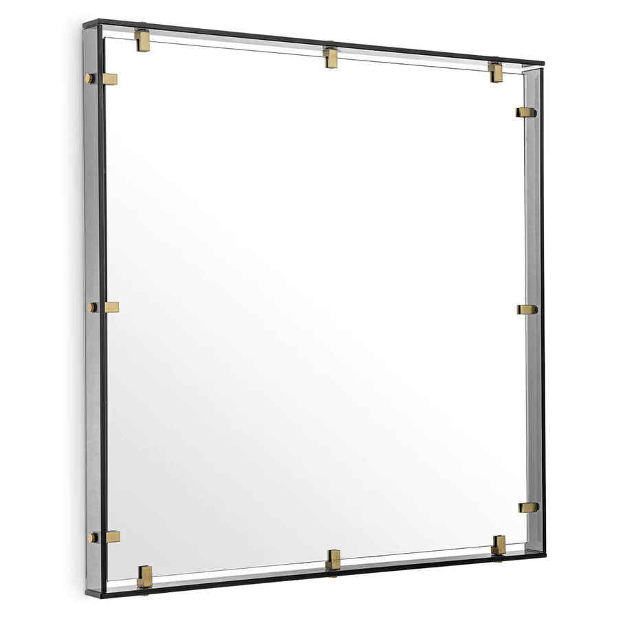 Smoke Glass Framed Mirror Verona