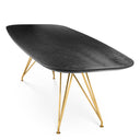Black Oak Top Dining Table Levante