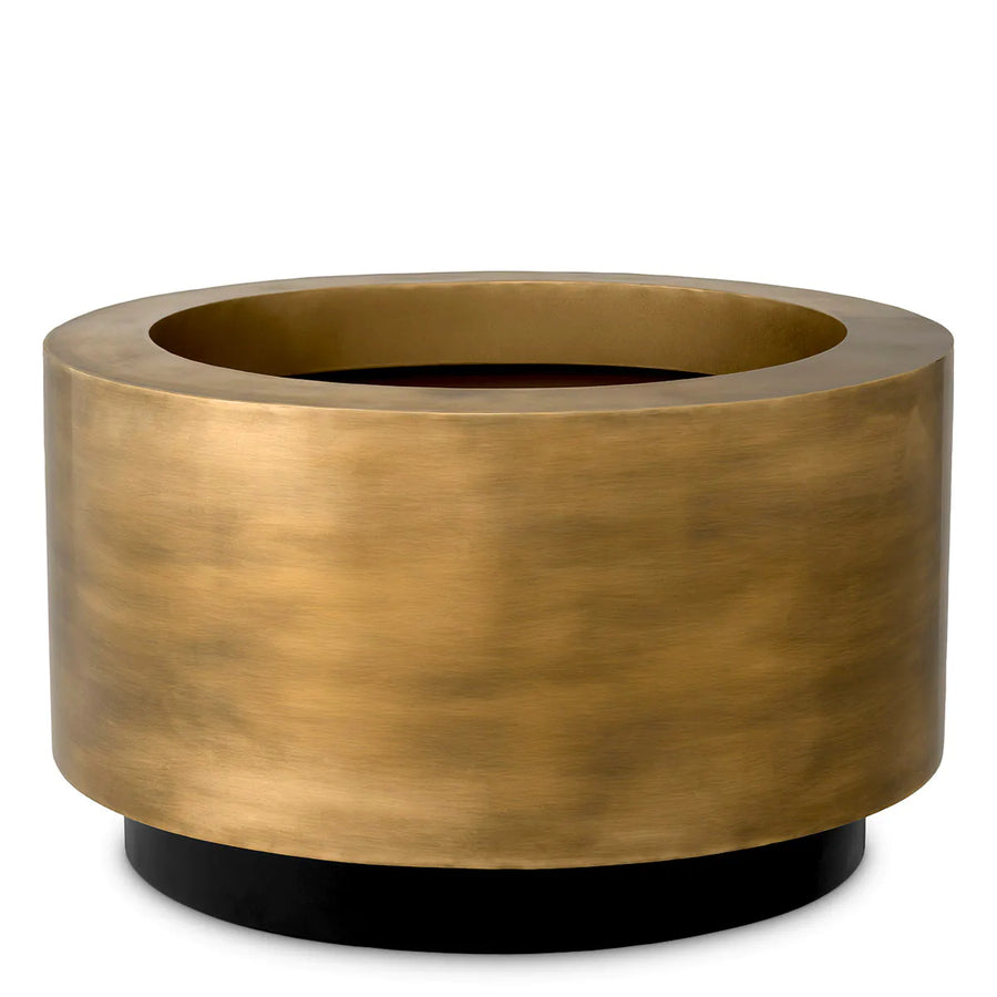 Vintage Brass Round Planter Jasper