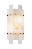 Alabaster Brass Wall Lamp Ruby