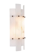 Alabaster Brass Wall Lamp Ruby
