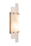 Alabaster Brass Wall Lamp Ruby