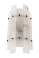 Alabaster Brass Wall Lamp Ruby
