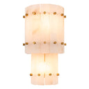 Double Alabaster Wall Lamp Blason