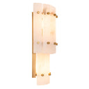 Double Alabaster Wall Lamp Blason