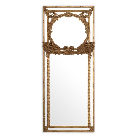 Hand-Carved Mahogany Mirror Le Royal