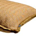 Herringbone Pattern Fringed Cushion L Kauai