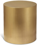Cylinder Iron End / Side Table - Gold