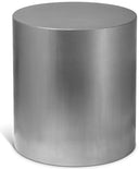 Cylinder Iron End / Side Table - Chrome