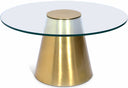 Glassimo Glass Top And Iron Base Coffee Table - Gold