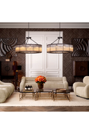 Glass Drum Ceiling Lamp Bernardi