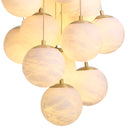 Clustered Alabaster Chandelier Sphinx