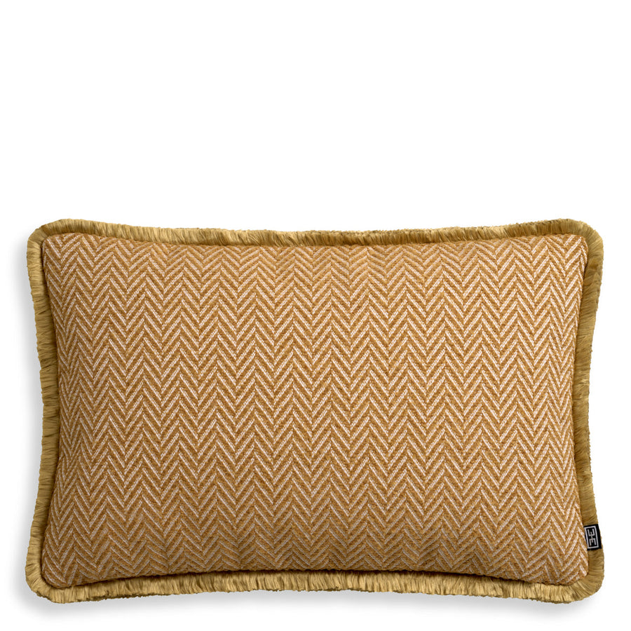 Herringbone Pattern Fringed Pillow Kauai