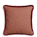 Herringbone Pattern Fringed Cushion S Kauai