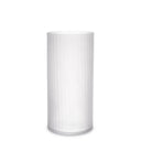 White Frosted Glass Vase Haight