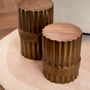 Antique Brass Side Table Padua