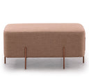 Adler Modern Brown Fabric Ottoman