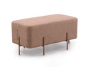 Adler Modern Brown Fabric Ottoman