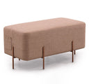 Adler Modern Brown Fabric Ottoman