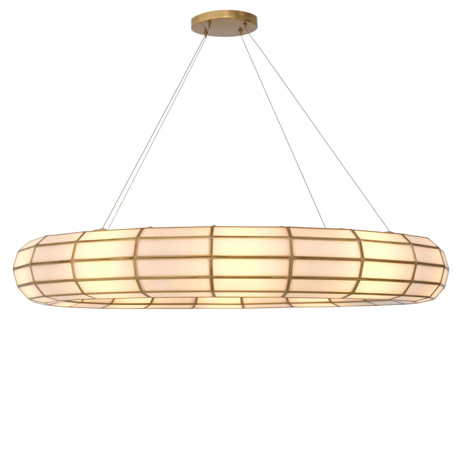 Glass Panels Round Chandelier Ronco