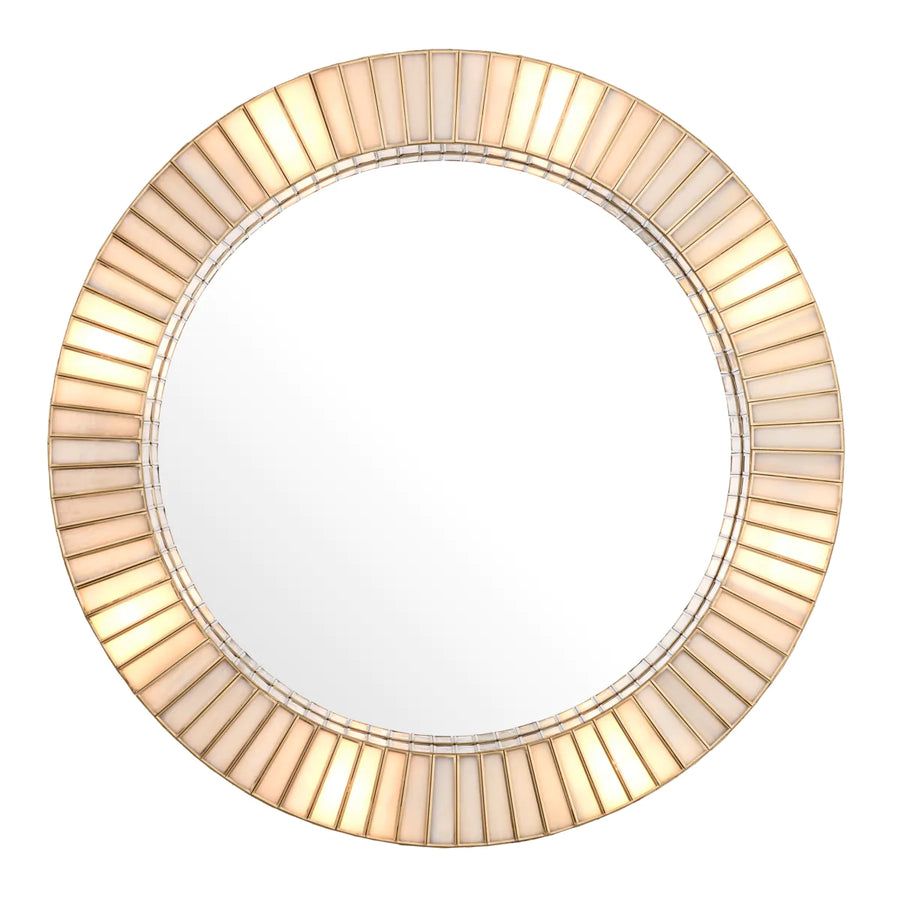 Antique Brass Artisan Mirror Monari