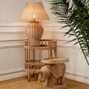 Rattan Sculptural Side Table Elephant
