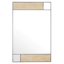 Travertine Bronze Wall Mirror Cosimo