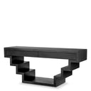 Oak Geometrical Console Table Rialto