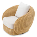 Curved Natural Rattan Chair Rafael