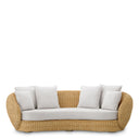 Curved Natural Rattan Sofa Rafael