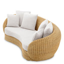 Curved Natural Rattan Sofa Rafael