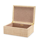 Handwoven Natural Raffia Box Cadiz