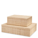 Handwoven Natural Raffia Box Cadiz