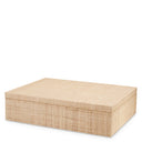 Handwoven Natural Raffia Box Cadiz