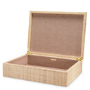 Handwoven Natural Raffia Box Cadiz