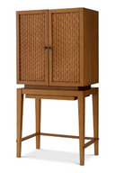 Oak 2-Door Bar Cabinet Borchard