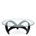 Round Glass Coffee Table Soquel