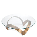 Round Glass Coffee Table Soquel