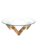 Round Glass Coffee Table Soquel