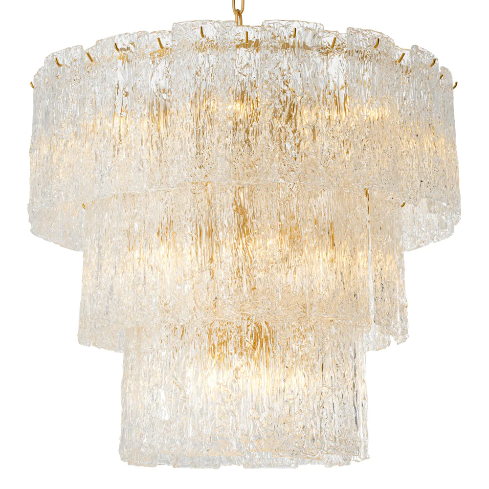 Glass Layered Chandelier Almeria