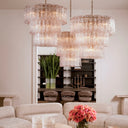 Glass Layered Chandelier Almeria