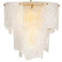 Clear Textured Glass Chandelier Asinara